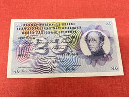 20 Franken Banknote 1970 sehr gut erhalten TOP