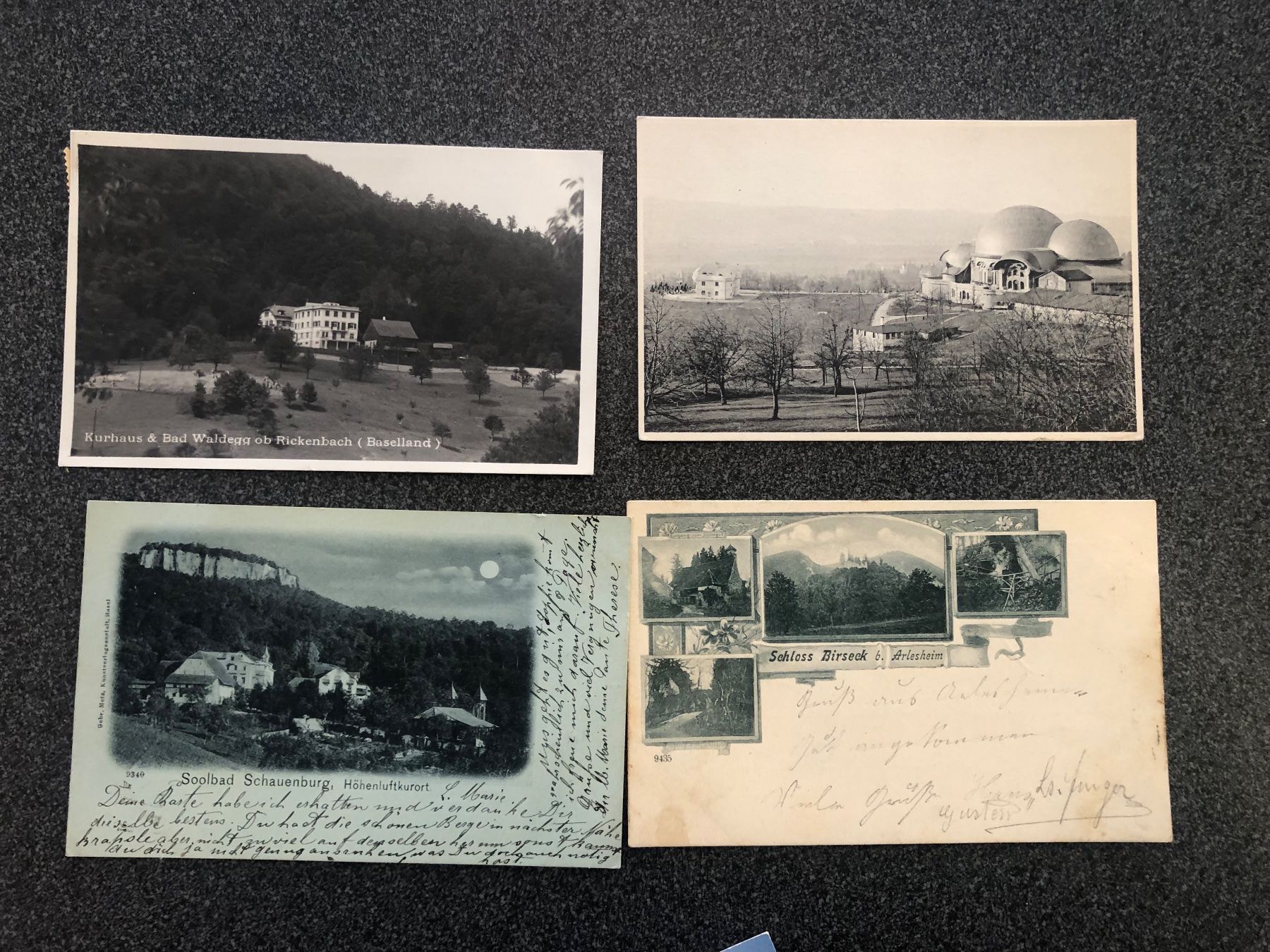 Cartoline postali: Mondscheinkarte MUTTENZ 1900 und 5 weitere Ansichtskarten – Usato da Lufingen venduto da TopAnsichtskarten 2