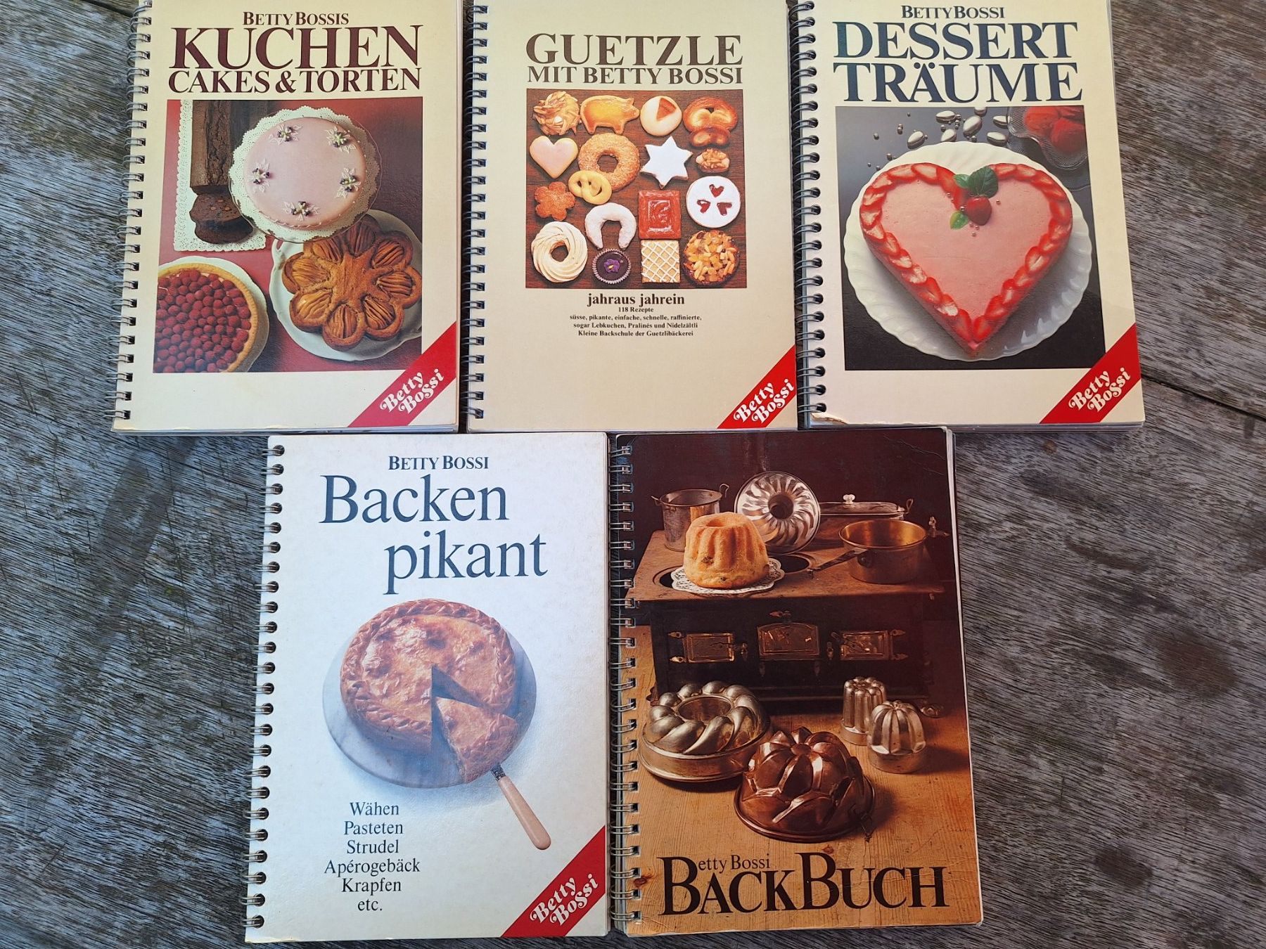 Bücher: 5 STK BETTY BOSSI BACKBÜCHER – Gebraucht aus Huttwil von Kunterbuntli