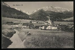 AK Sta. Maria, Ortsansicht mit Kirche