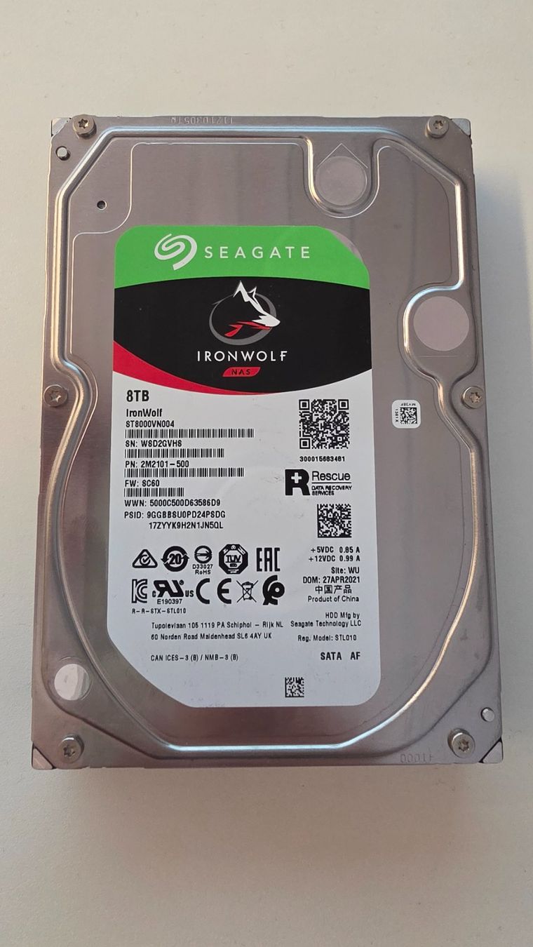 Seagate Harddisks: 8TB HDD Seagate Ironwolf NAS – Gebraucht aus Künten von Thozogg