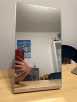 Tischspiegel Metall silberfarben rechteckig guter Zustand