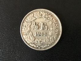 Silber 1/2 Franken 1943
