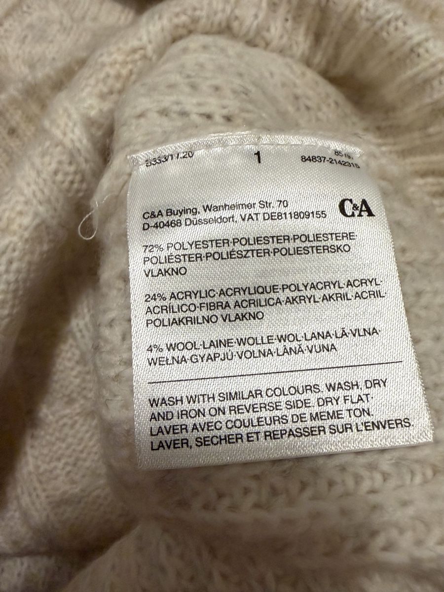 C&A Pullover & Sweatshirts: Rollkragenpullover C&A beige Zopfmuster Grösse M. – Gebraucht aus Adliswil von StephanieAnnina 8