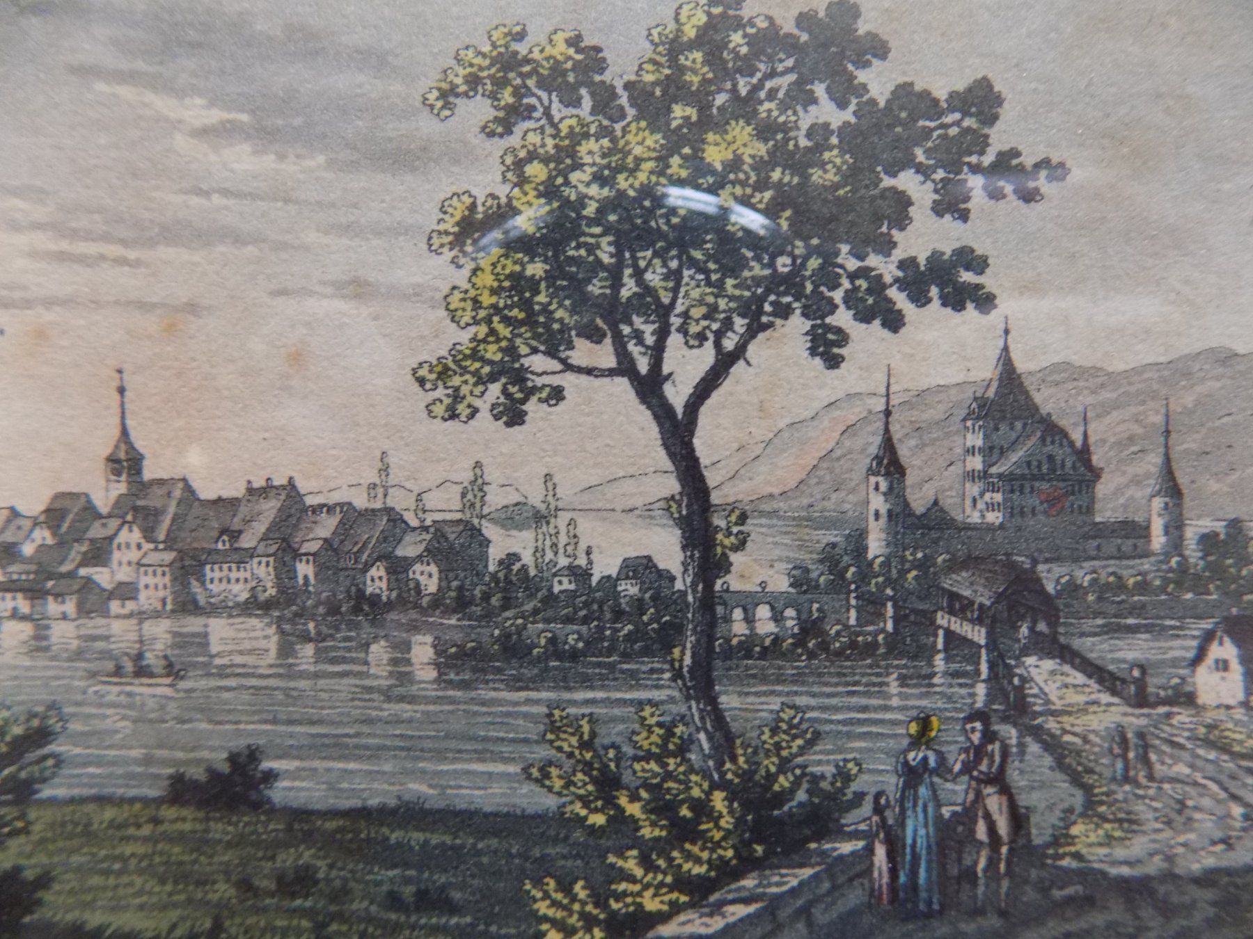 Gravures: Nidau kolorierte Aquatinta – D'occasion à Risch par Rischli15 5