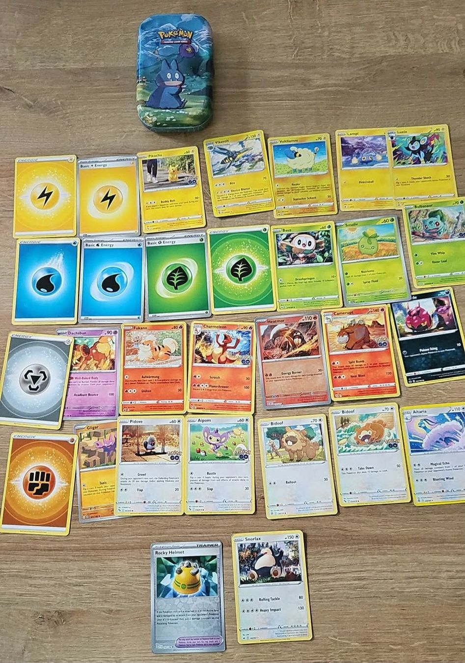 Cartoline: Pokemon Karten mit Dose – Usato da Oberbipp venduto da k.b.82