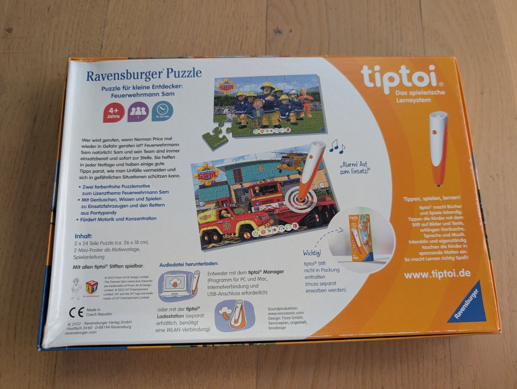 Tiptoi Puzzle: Tiptoi - Puzzle 2x24 - Feuerwehrmann Sam – Usato da Zürich venduto da Casandra2 2