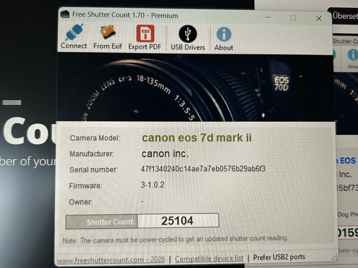 Canon Fotocamera: Canon EOS 7D Mark II mit Objektiv – Usato da Diessenhofen venduto da AnjaK8253 4