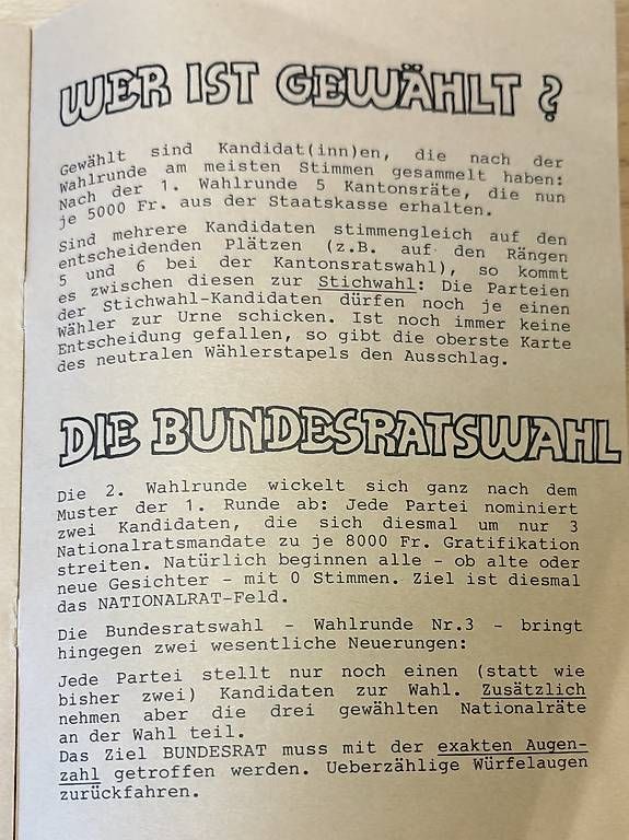 Jeux: Wahlspiel – D'occasion à Basel par sin_5npn 4