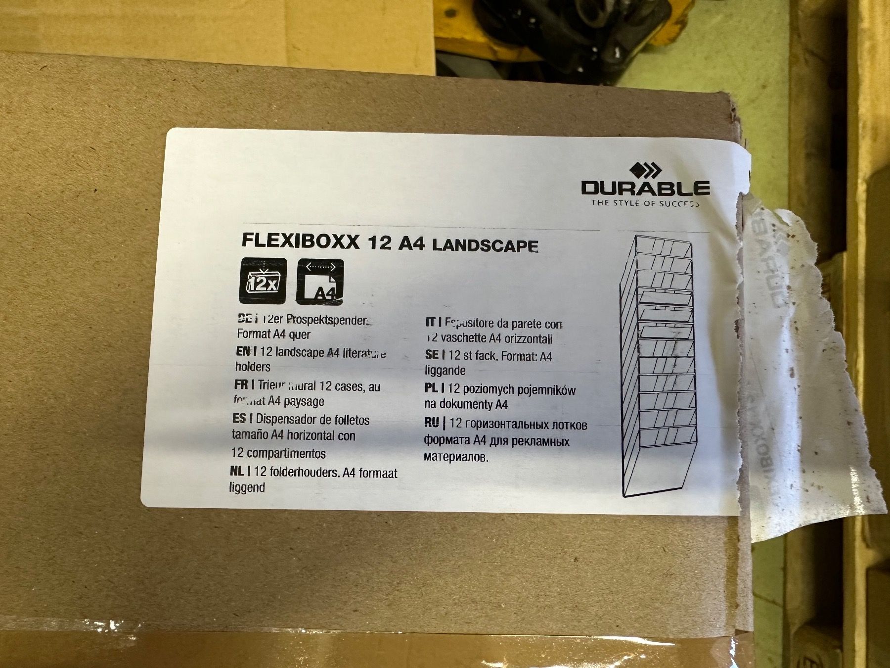 Supporti a parete: neuer DURABLE Prospektspender Flexiboxx 12, 12 Spender, A4 – Nuovo e nell'imballaggio originale da Necker venduto da liq24 3