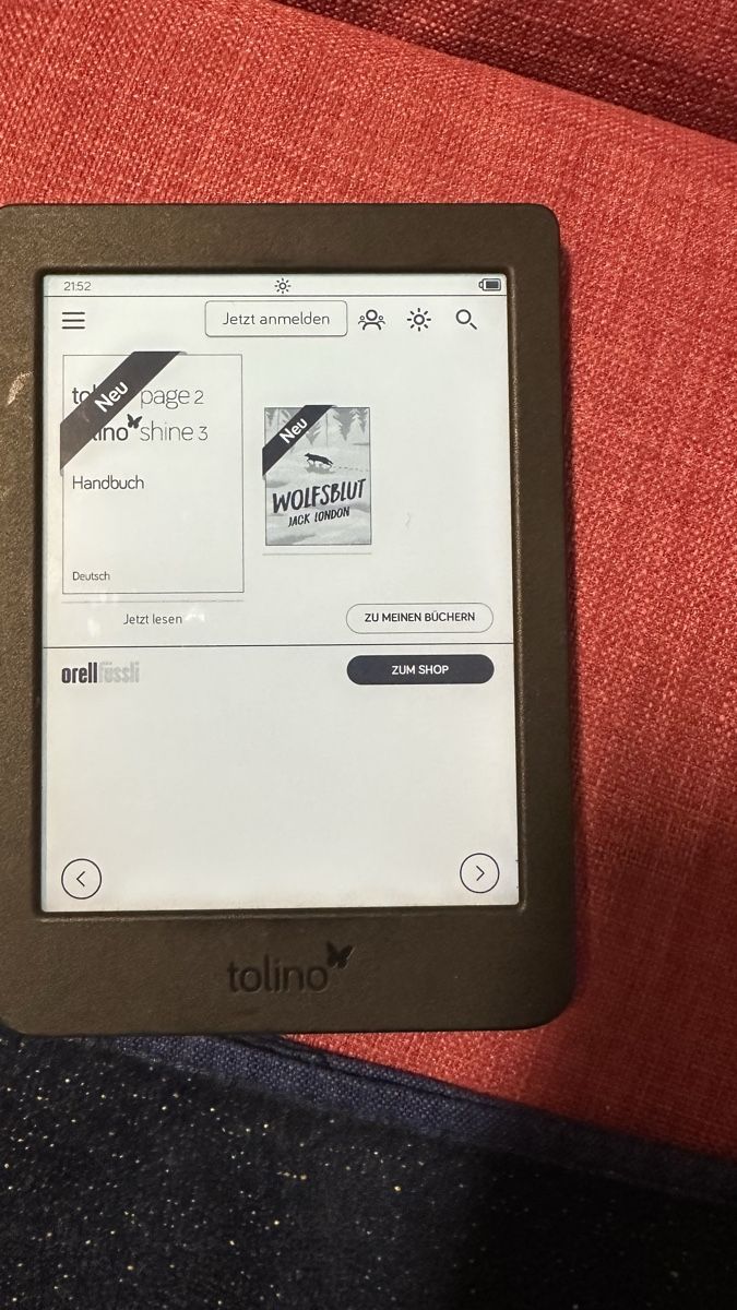 Tolino Tablet PC: E-Reader Tolino Page 2 schwarz mit Ladekabel gebraucht – Usato da Thun venduto da James_VI