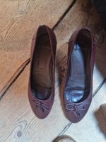 Ballerina mit Absätzen, Bata, tiefviolette, Grösse: 39
