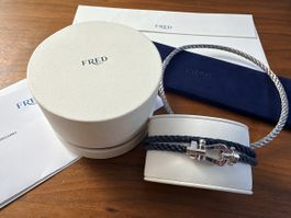 🔥FRED Force 10 Armband Weissgold 26mm 2 Kordeln +Rechnung🔥