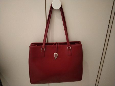 Magnifique sac à main Lancaster cuir bordeaux