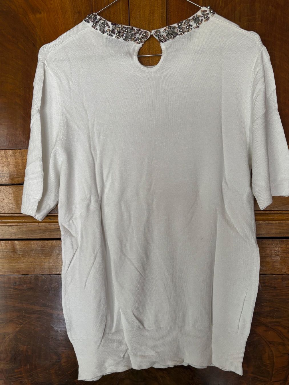 Zara Top: Haut en coton blanc, taille L – Usato da Grand-Lancy venduto da hip_2rbd 2