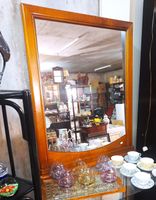 Beau grand miroir cadre en bois style art déco