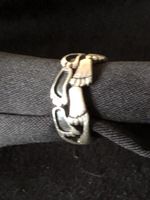 Sterling silver Ring 925 Füße Muster 45Gr