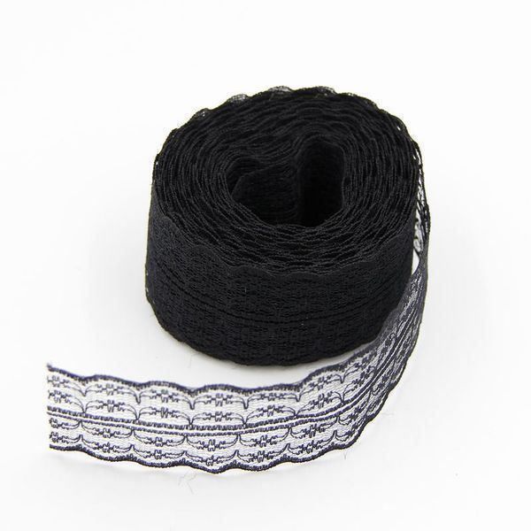 Stoffe: SPITZENBAND SCHWARZ - SPITZE - 18 METER – Neu und originalverpackt aus Kriens von swissgadget 1