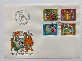 5 FDC Pro Juventute Szenen aus Märchen 1982 ET