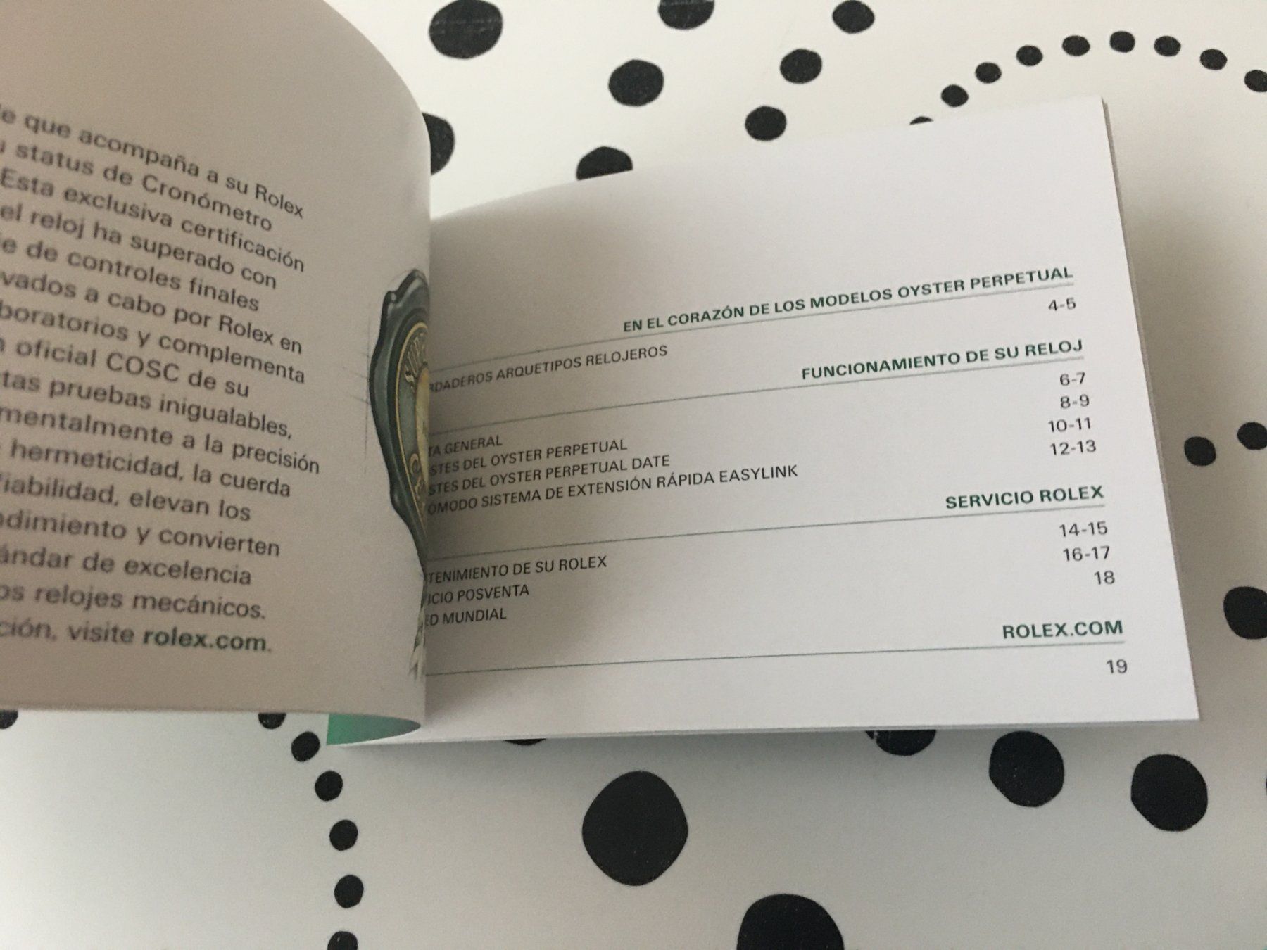 Documenti: ROLEX - OYSTER PERPETUAL DATE - OPERATING INSTRUCTIONS !!! – Usato da Epalinges venduto da dream-watch 1