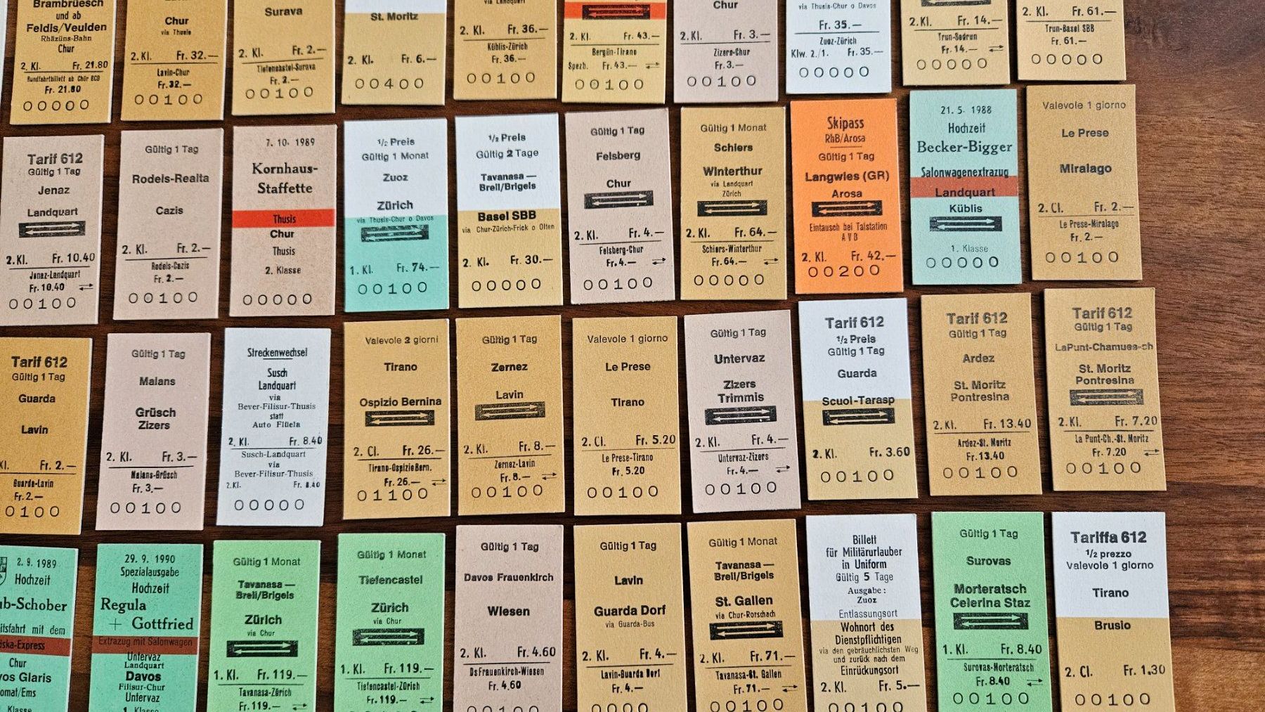 Tickets: Sammlung alter SBB/RHB Zugbilletts (versch.) – Neu (gemäss Beschreibung) aus Untervaz von FullFlap777 2