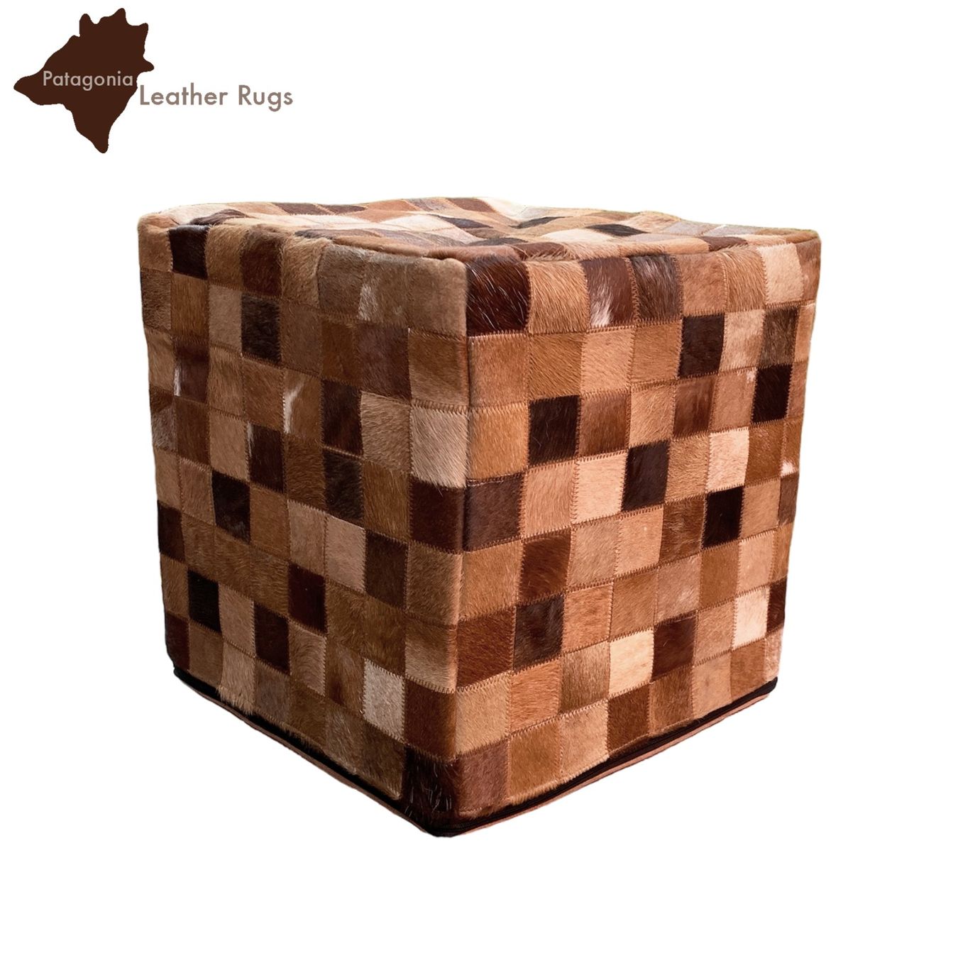Sgabelli: Kuhfell Hocker patchwork – Nuovo e nell'imballaggio originale da Arbedo venduto da patagonialeatherrugs 2