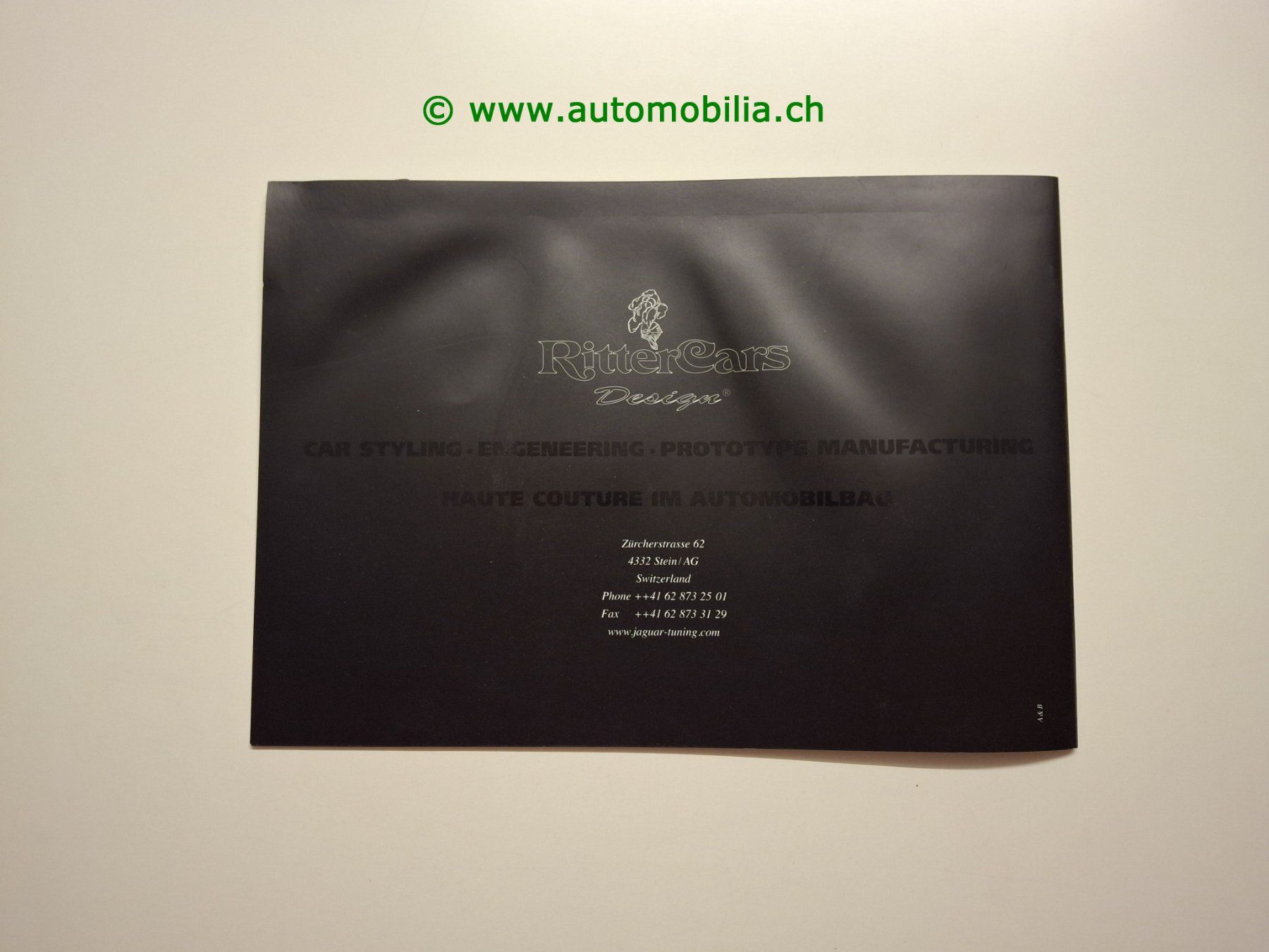 Jaguar Documenti: Ritter Design Modellprogramm (Jaguar) Prospekt – Usato da Weingarten-Kalth venduto da Bettelbruenneli 8