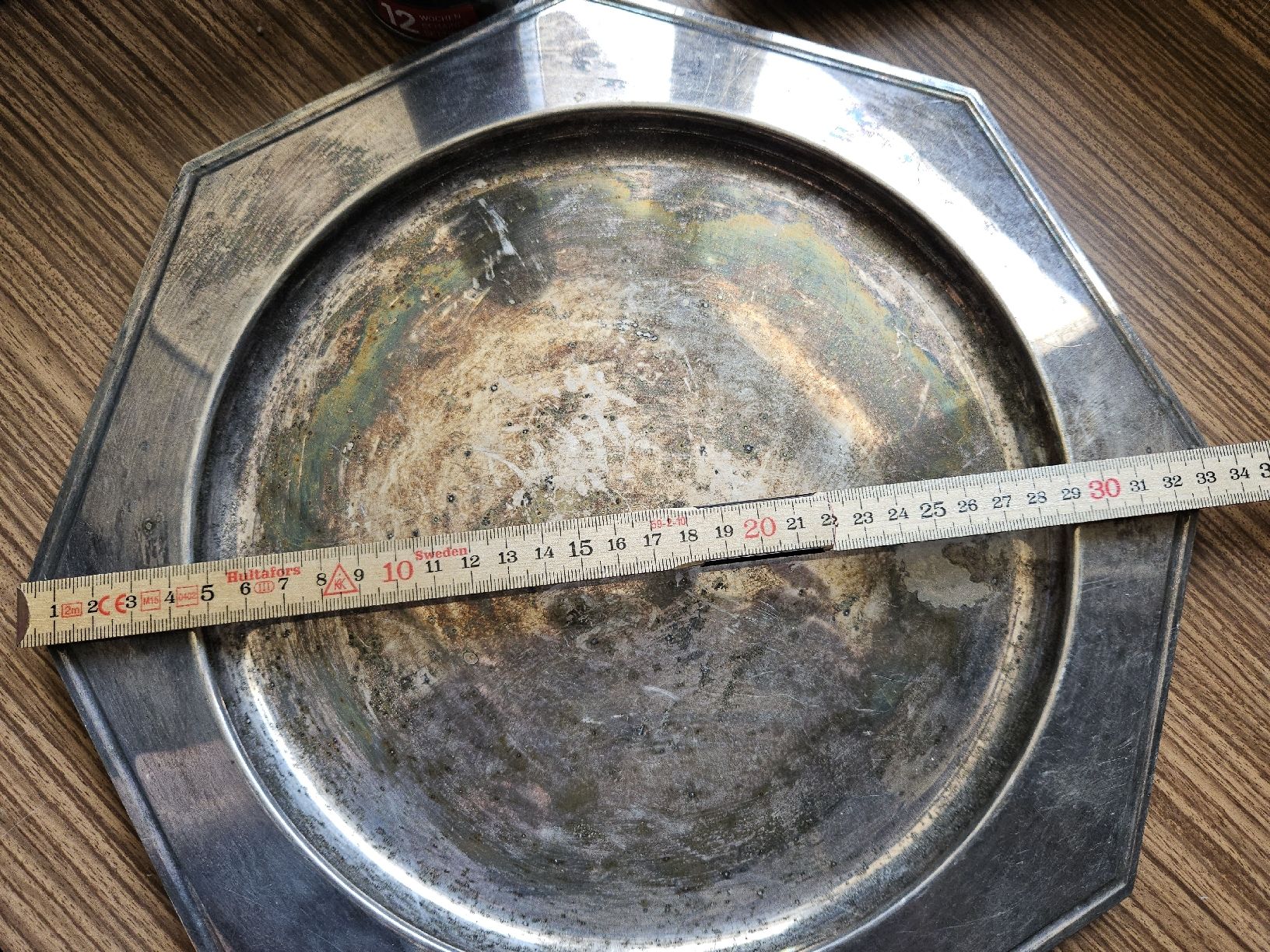 Piatti di portata: 8 eckiges Tablett versilbert Vintage – Usato da Urdorf venduto da Colina 1