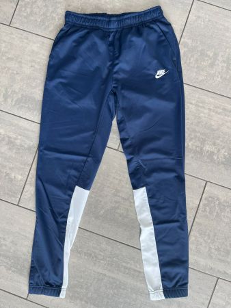 NIKE Trainerhose lang Blau/Weiss