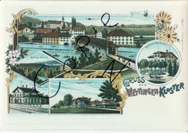 Gruss aus Wettingen-Kloster - (AK Litho Ansicht im Form. A4)
