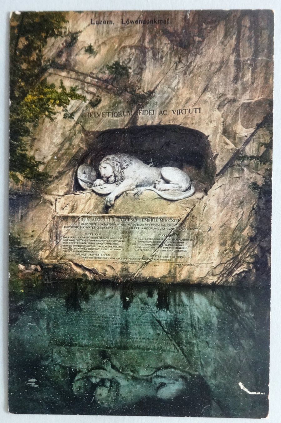 Cartoline postali: Luzern - Löwendenkmal – Difettoso da Fétigny venduto da Billy2miny