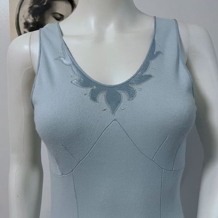 Unterrock hellblau Charmeuse Gr. XXS VINTAGE 1940s