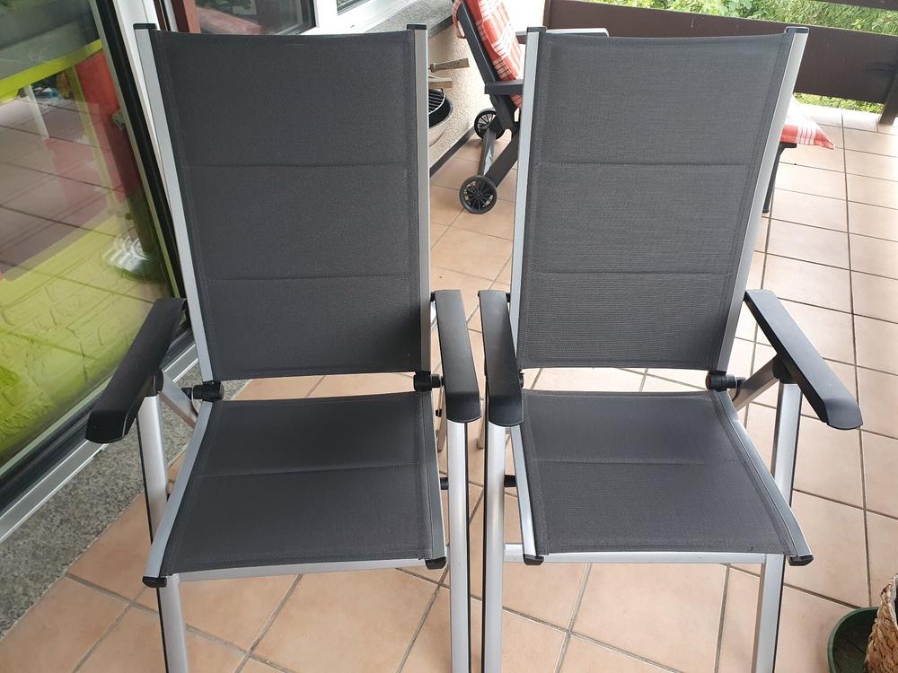 2 Gartenstühle Leichtmetall (zusammen klappbar) MWH Kaufen auf Ricardo
