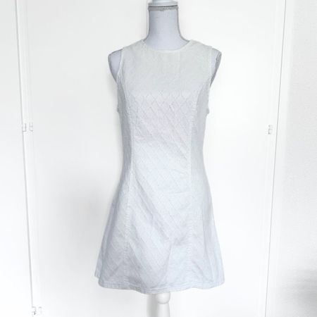 POESELLE Robe Blanche 100% Coton - Taille S - NEUF