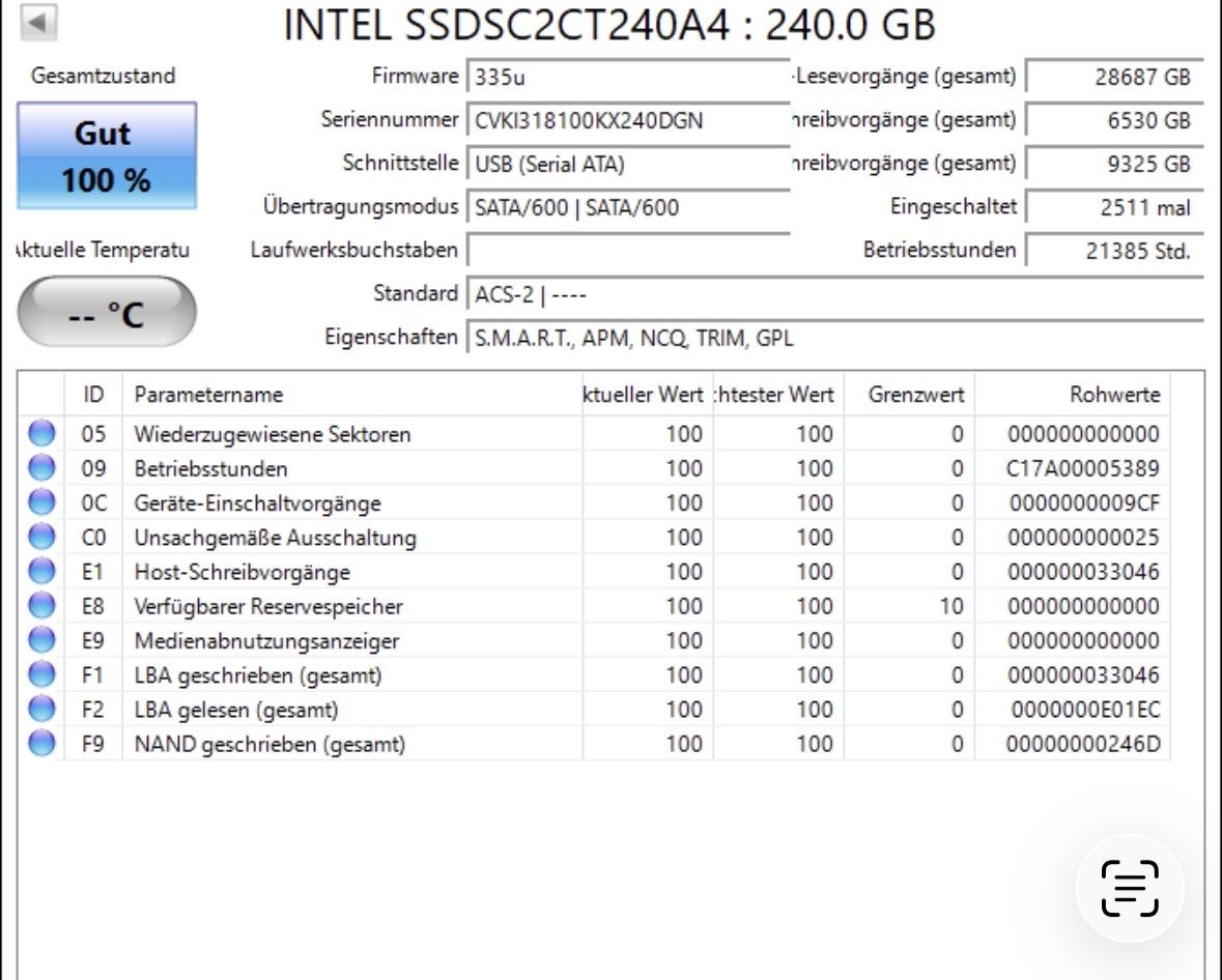 Intel Dischi rigidi: Intel SSDSC2CT240A4 240GB – Usato da Amriswil venduto da Rederic7 2