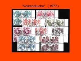 Viererblock-Serie "Volksbräuche" (1977 )