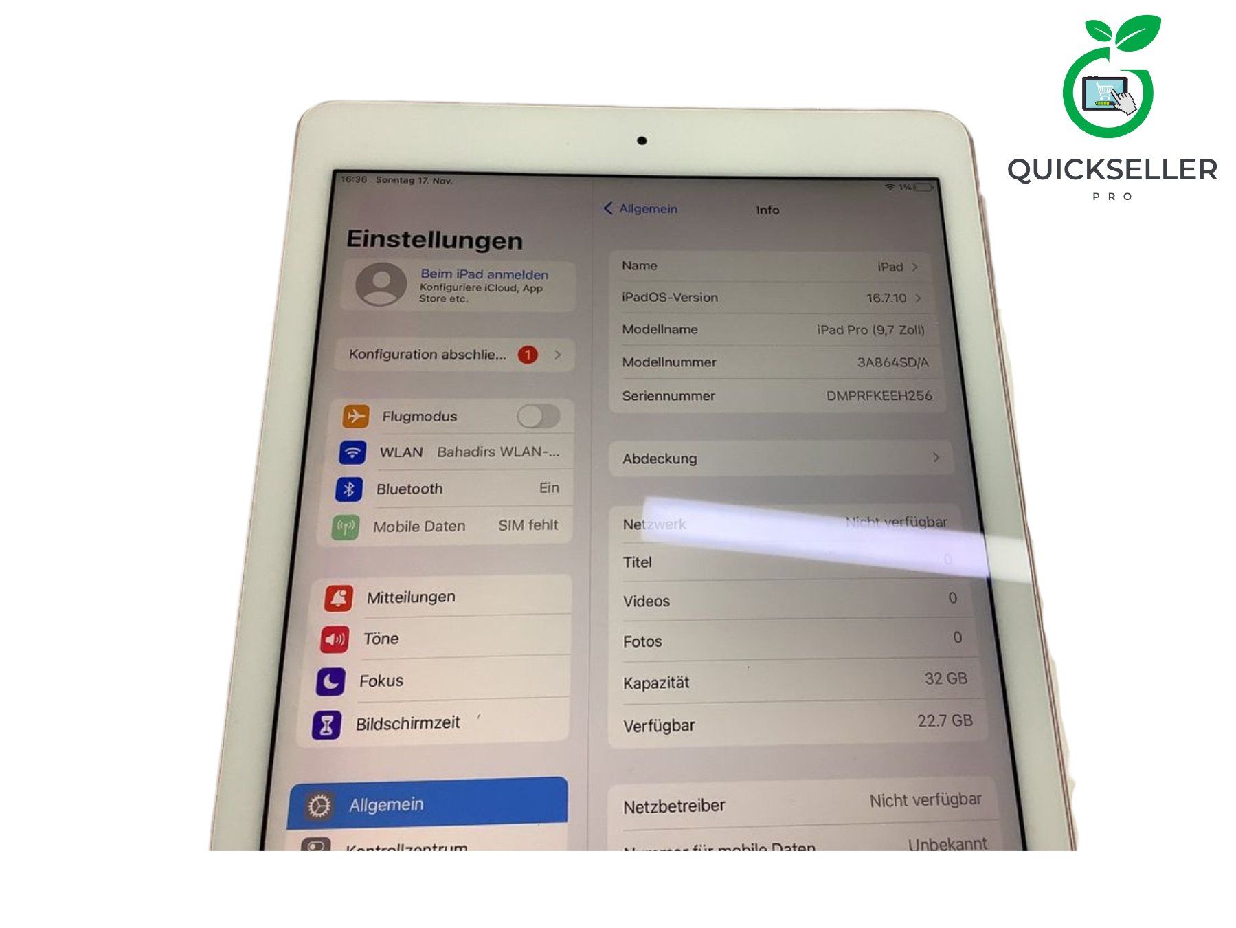 Tablet PC: iPad 6. Generation, 32GB, WI-FI und Cellular Model A1954 TOP – Gebraucht aus Rotkreuz von Quickseller-Pro 4