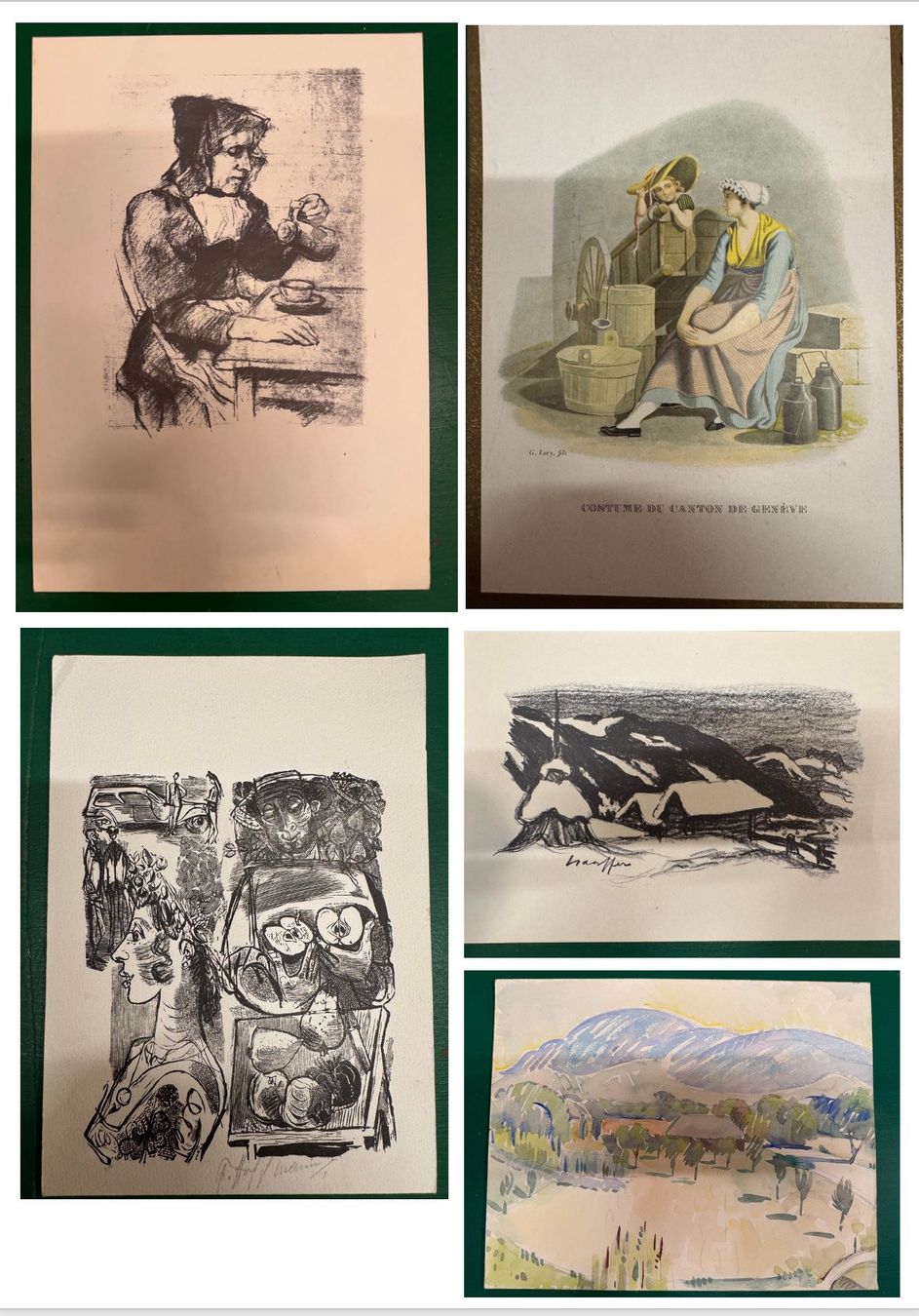 Arts picturaux & lithographies: Grosse Sammlung von Bildern vorwiegend Lithografien – D'occasion à Burgdorf par be284777 1