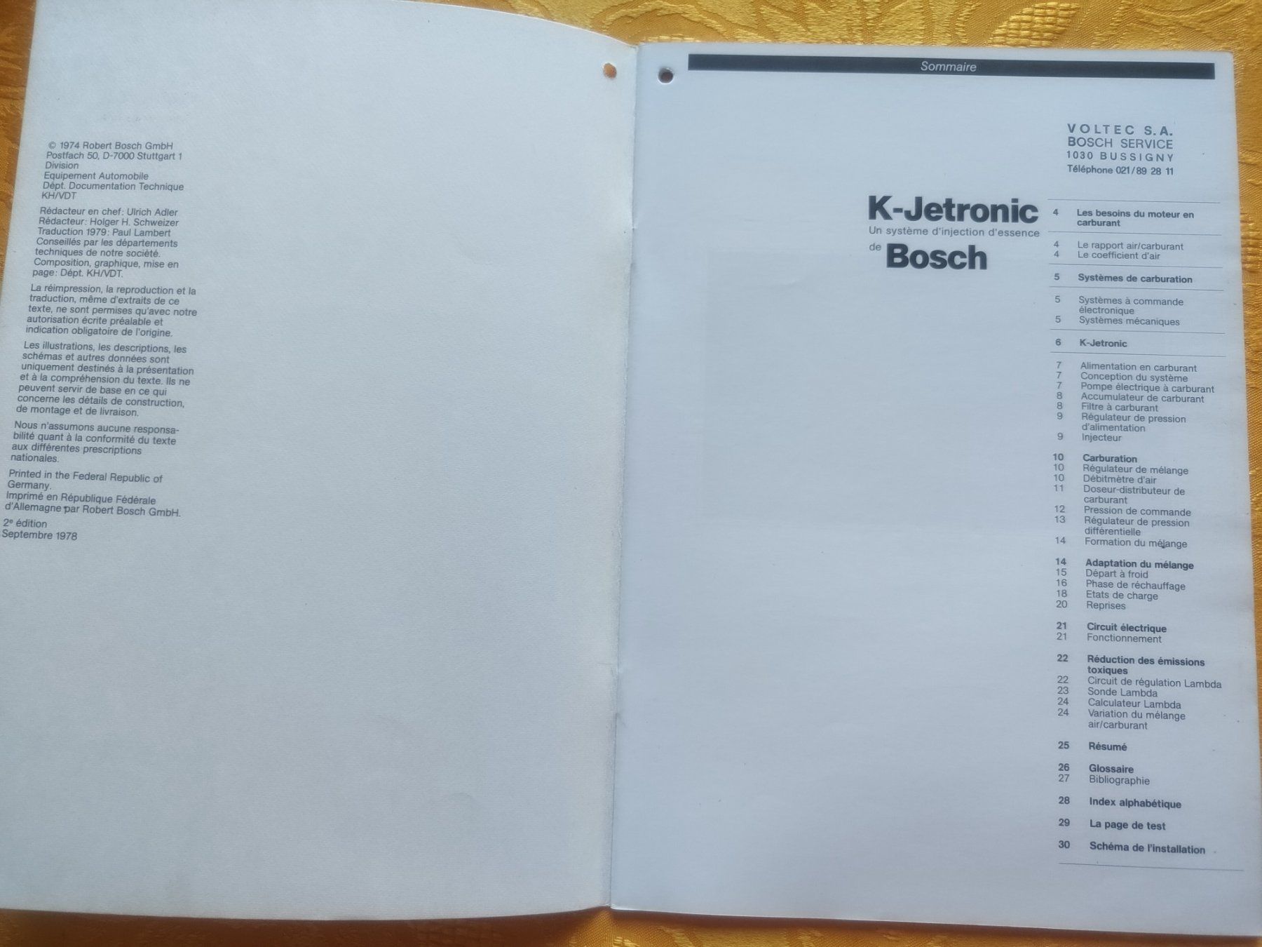 Bücher: Cahier technique Bosch K-Jetronic manuel technique – Gebraucht aus Vulliens von cochise0 1