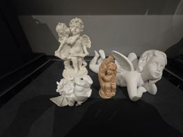Deko Figuren Engel Putten Konvolut 5 Stück guter Zustand
