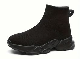 Schwarze Sneaker-Socken Schuhe, Grösse 40/41