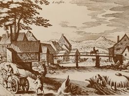 LAUFEN Swiss Made – Keramikbild nach Merian – Lauffen