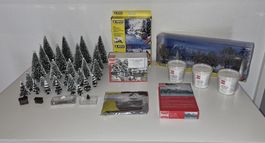 Winter Set: Bäume, Schnee, Figuren, Zubehör!