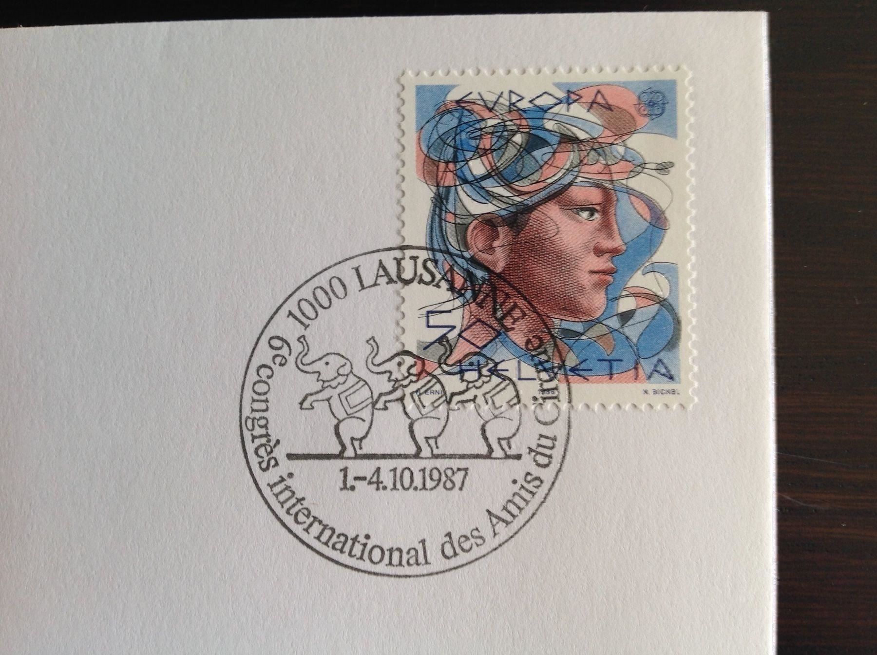 Alle Briefmarken: Sonderstempel Lausanne 1987 – Gebraucht aus Horw von Luki49 3