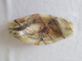 Dekoschale aus Onyx Marmor, hellbeige-braun, neuwertig