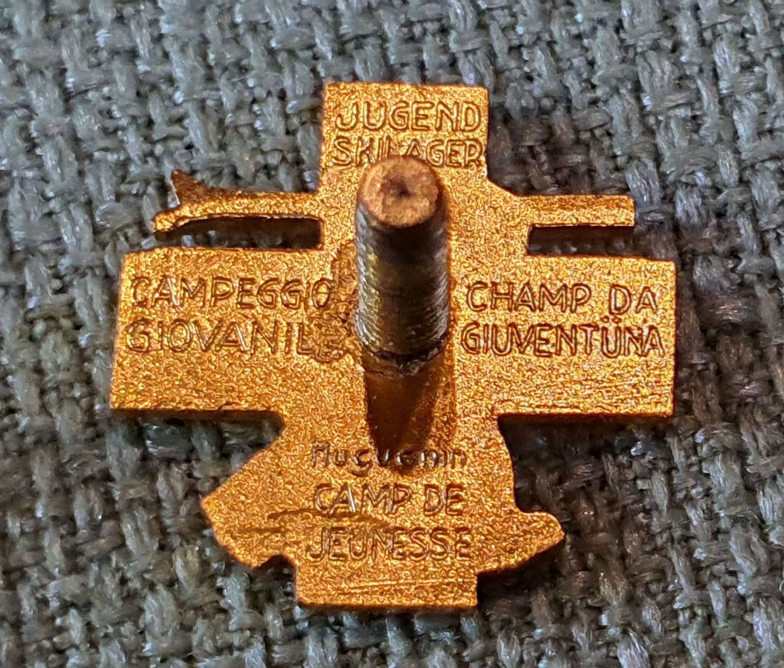 Placchette & Badge: I623 - Reversknopf Schweizer Jugend Skilager – Usato da Reinach BL venduto da Boston-Verkauf 2