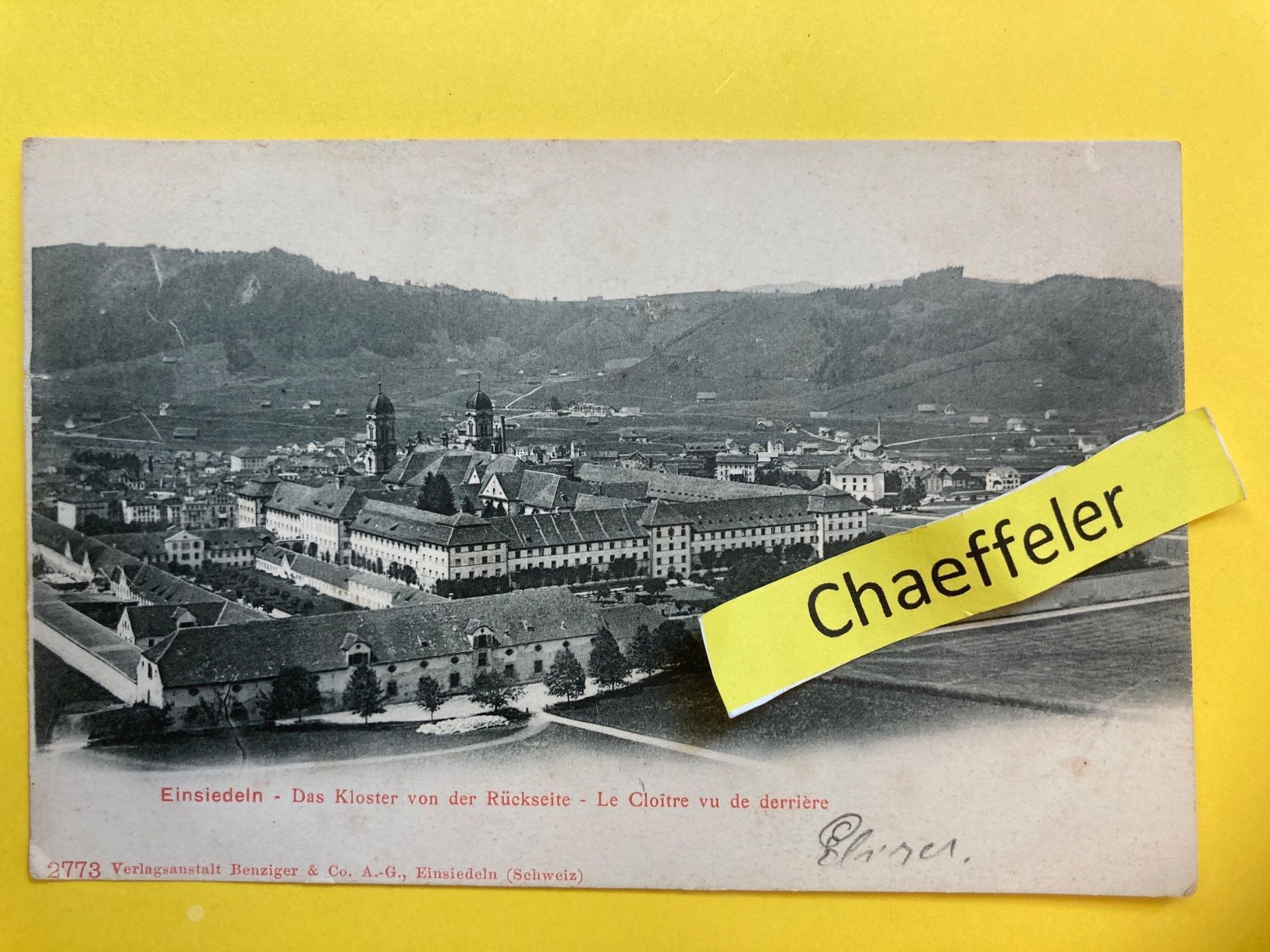 Cartes postales: 1906 Einsiedeln - Kloster von der Rückseite – D'occasion à Zürich par Chaeffeler