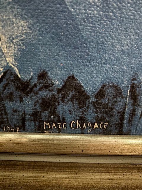 Dipinti: Chagall Stil Gemälde, gerahmt – Usato da Eglisau venduto da lar_9bzg 1
