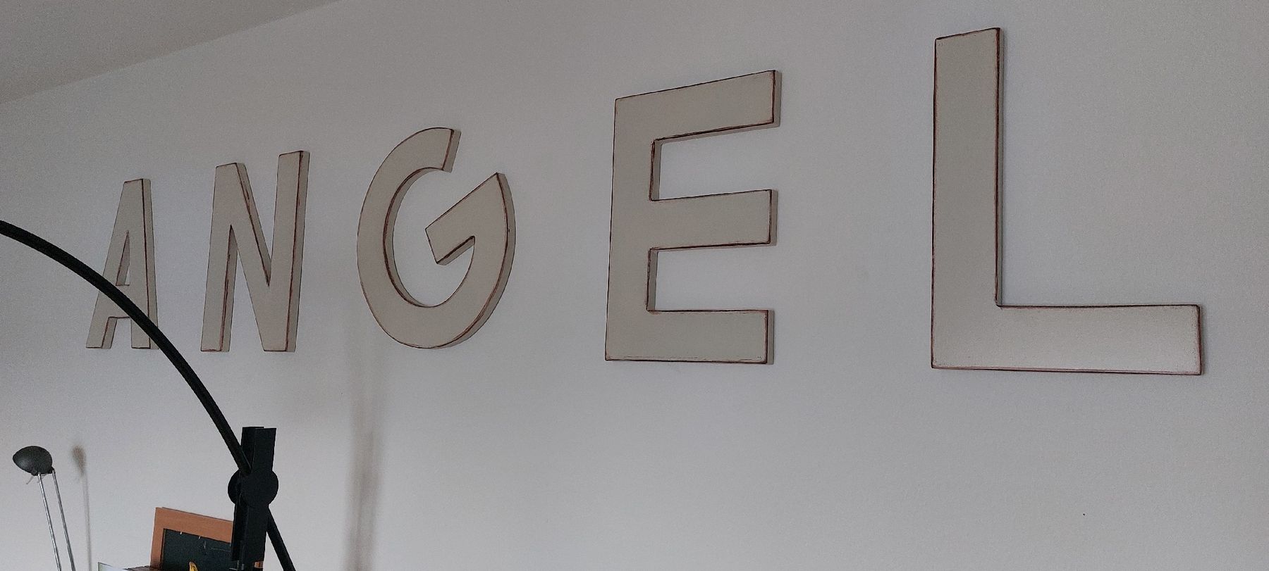 Alle Dekorationen: Grosser Holz Schriftzug ANGEL – Gebraucht aus Rheinfelden von Zottel3 2
