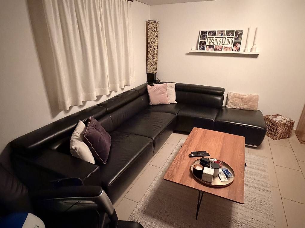 Divani: Polstergruppe Leder Sofa Eck Leder Schwarz – Usato da Gossau SG venduto da zimmerlis 1